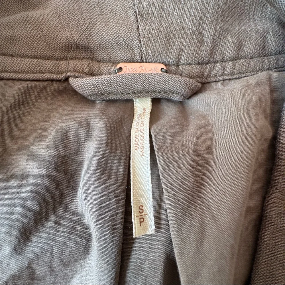 Free People Army “In Our Nature” Cargo Jacket Olive Green Utility Size S - Picture 7 of 9